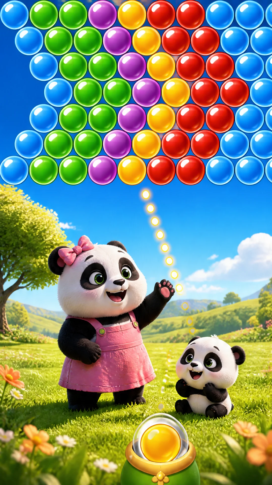 Bubble Shooter Panda: Offline screenshot