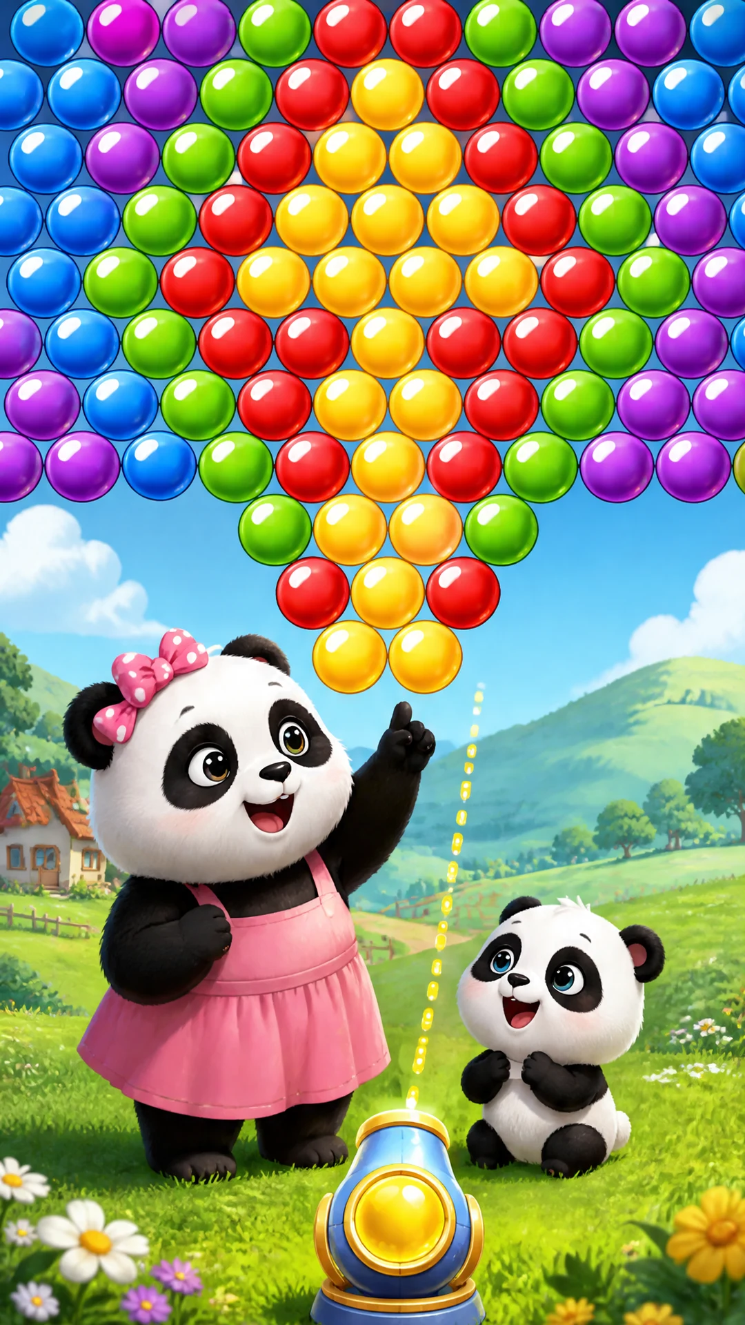 Bubble Shooter Panda: Offline screenshot